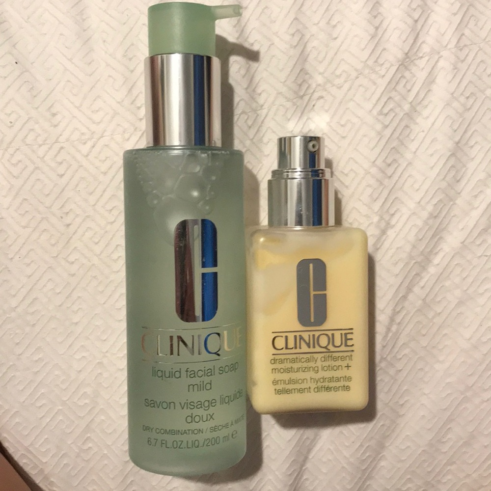 Clinique lotion and face wash